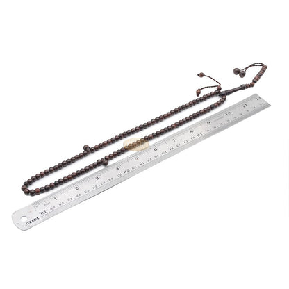 Tamarind Heartwood 6 mm Islamic Misbaha Wooden Rosary Tasbih 99-Beads