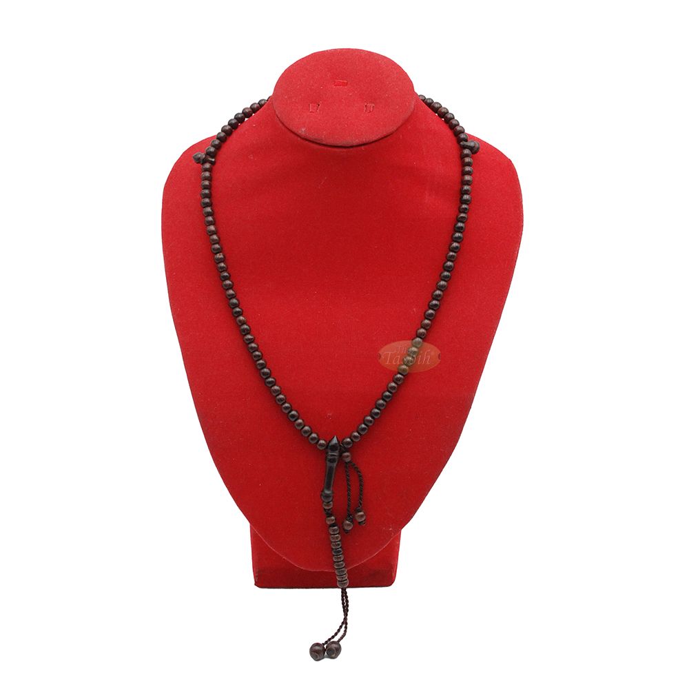 Tamarind Heartwood 6 mm Islamic Misbaha Wooden Rosary Tasbih 99-Beads