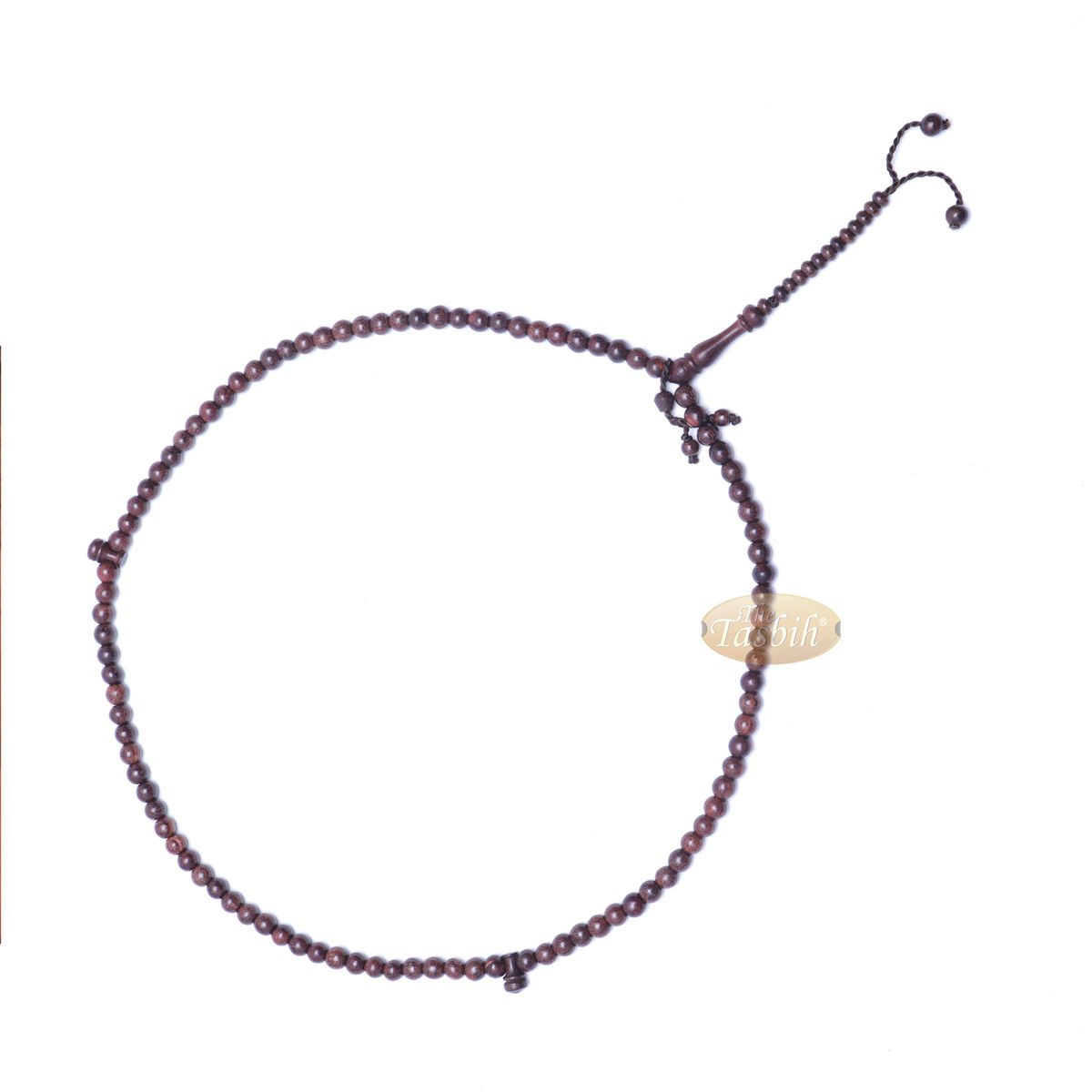 Tamarind Wood Rosary 8 mm-Bead Dense Wood Tasbih with 99-Beads