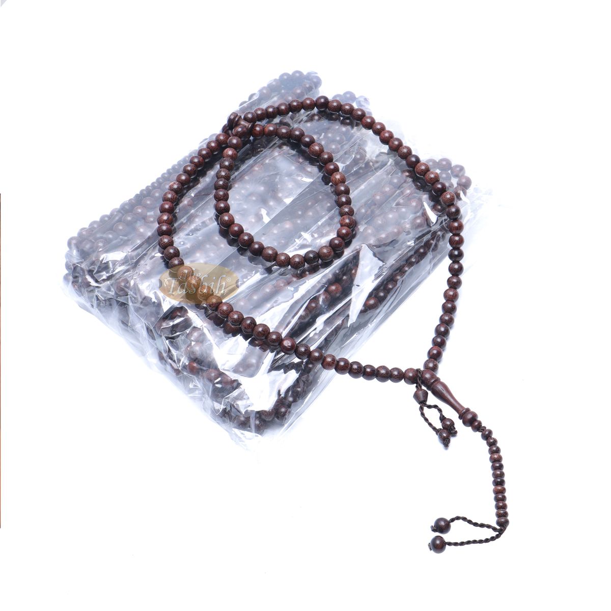 Tamarind Wood Rosary 8 mm-Bead Dense Wood Tasbih with 99-Beads