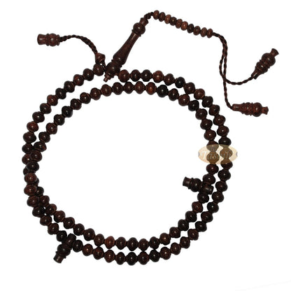 Handcrafted Tamarind Wood Tasbih Prayer Beads with 8×9 mm Contoured Style 99-Bead