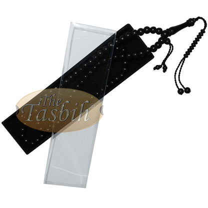 Prayer Beads Tasbih Necklace – Handcrafted Dyed Tamarind Wood 99-Beads with Wood Stops