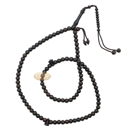 Tamarind Heartwood 9 mm Muslim Rosary Tasbih 99-Beads & Counters