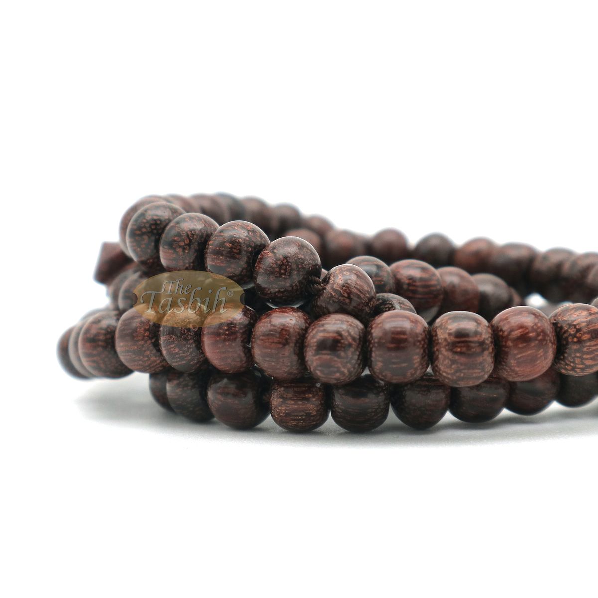Dense Tamarind Tree Tasbih – Small 6 mm 99-Bead Prayer Beads – Worry Beads with 2 Beautiful Tassels