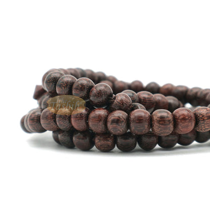 Dense Tamarind Tree Tasbih – Small 6 mm 99-Bead Prayer Beads – Worry Beads with 2 Beautiful Tassels