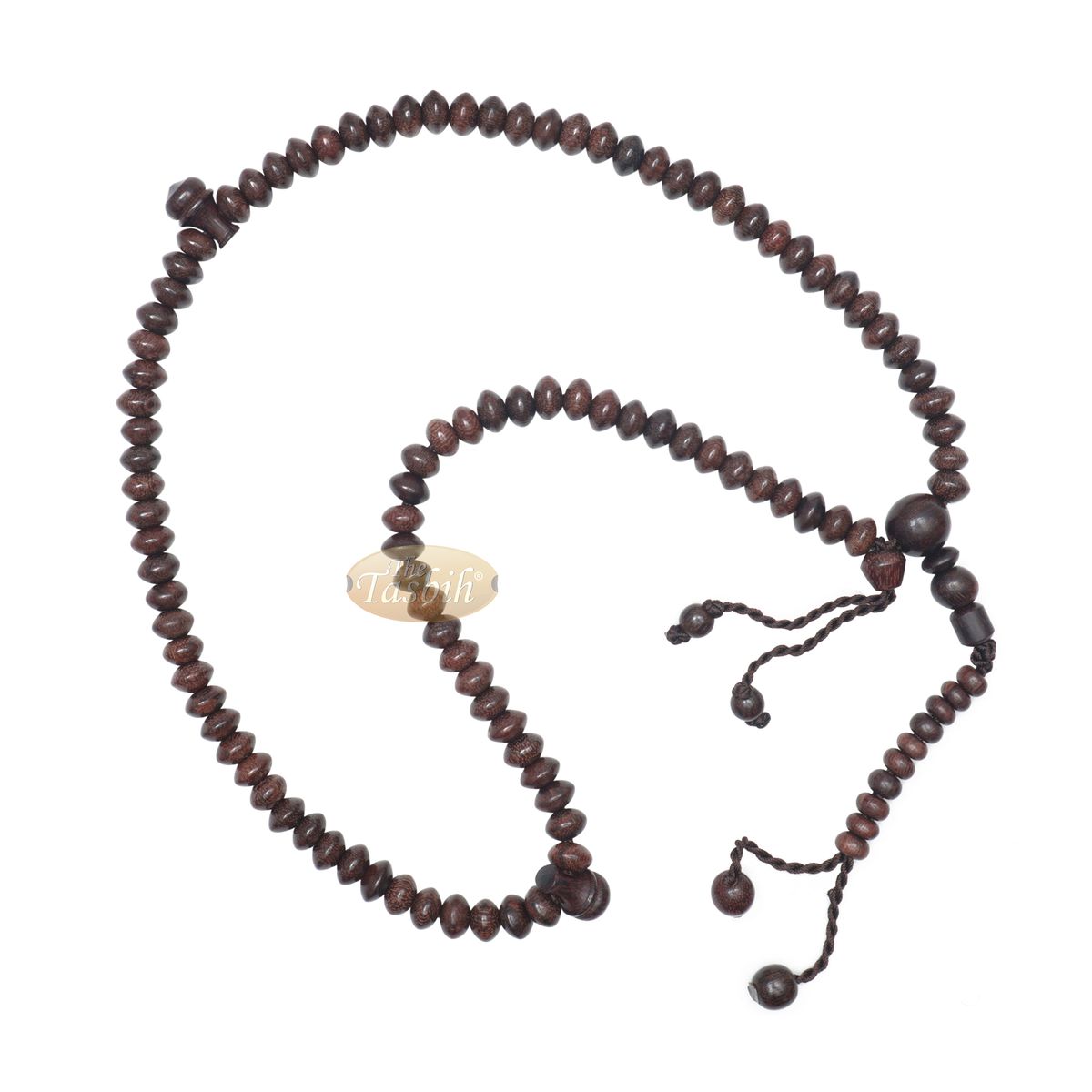 Wooden Islamic Prayer Beads | Saucer-Shape 5 mm Tamarind Tasbih 99 count Misbaha