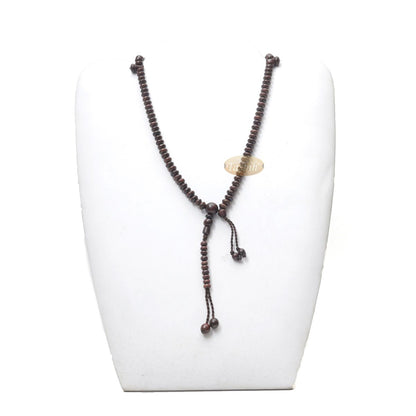 Wooden Islamic Prayer Beads | Saucer-Shape 5 mm Tamarind Tasbih 99 count Misbaha