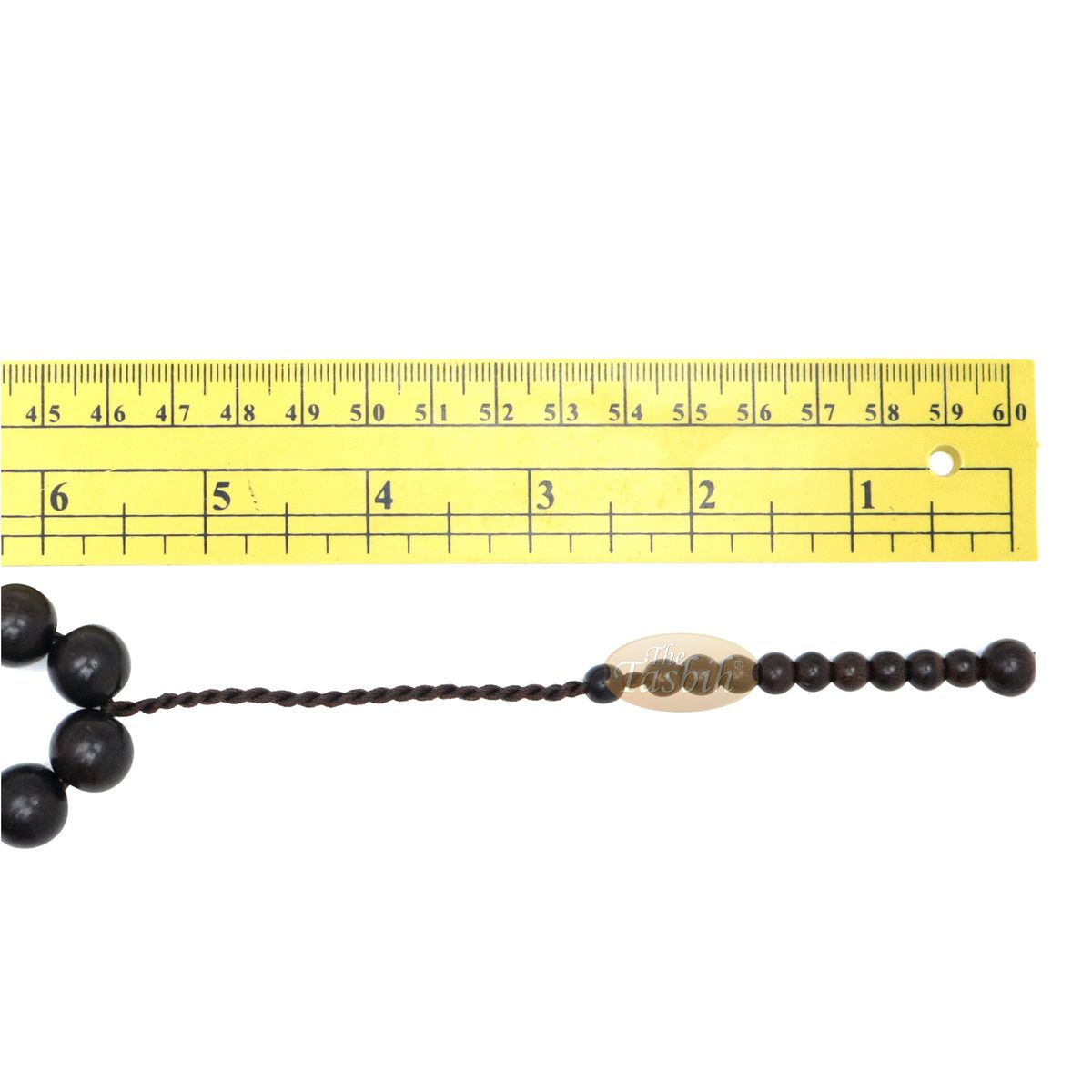 Extra Large 12 mm Tamarind Heartwood Tasbih – Islamic Prayer Beads with Tassels