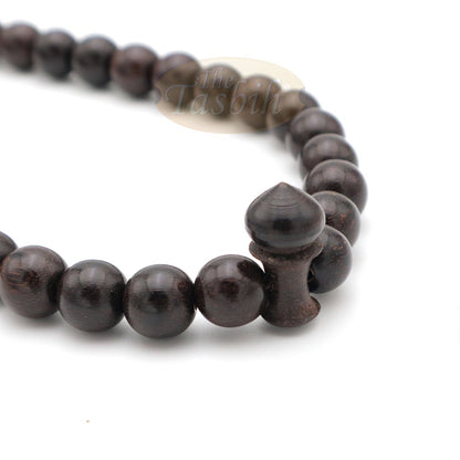 12 mm 99 beads Dark Brown Tamarind wood with counter brown tassel