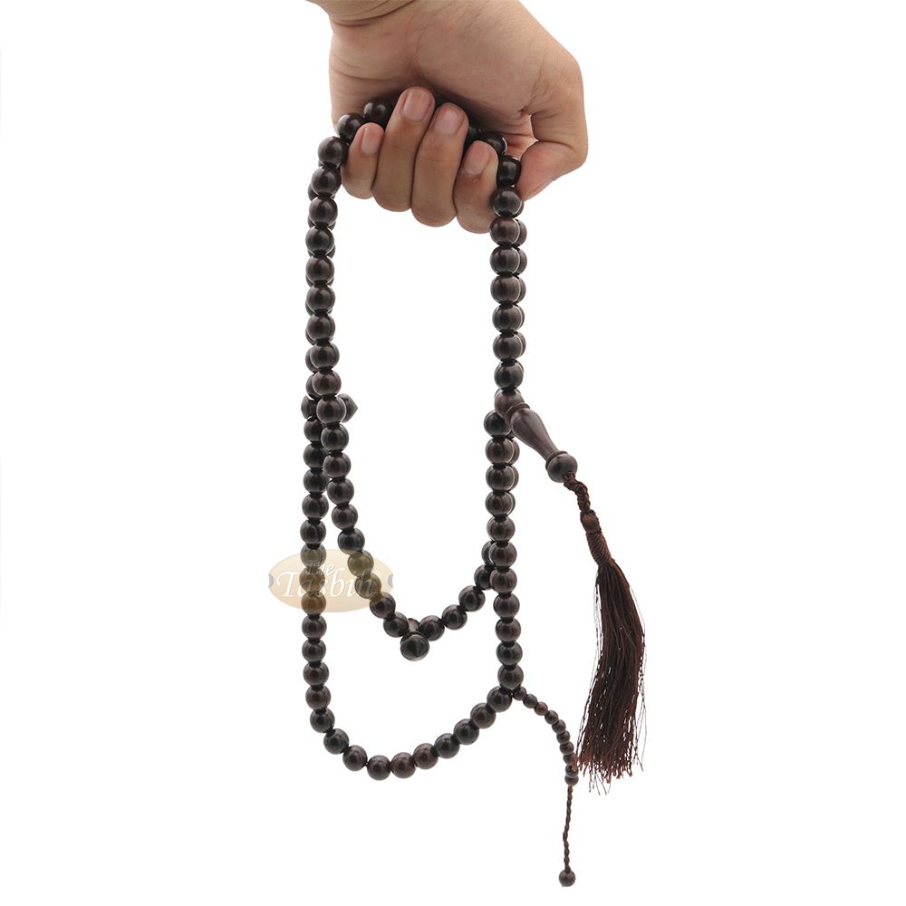 12 mm 99 beads Dark Brown Tamarind wood with counter brown tassel
