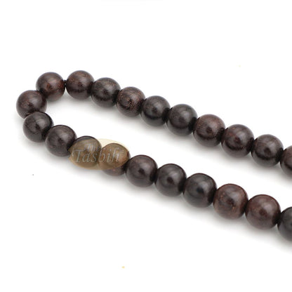 12 mm 99 beads Dark Brown Tamarind wood with counter brown tassel