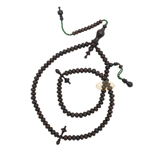 Tamarind Tree Tasbih 6×8 mm 100-Bead Handmade Prayer Beads