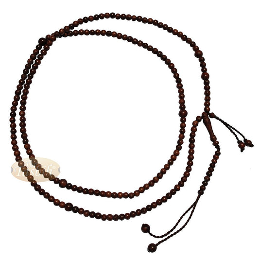 Nakshabandi Tasbih Tamarind Wood 6 mm Round Prayer Beads 198-Bead Necklace