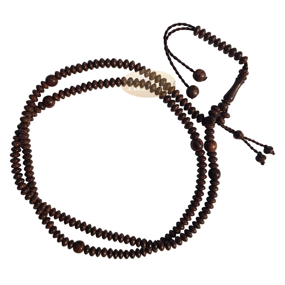 Naqshbandi Tasbih Tamarind Wood 4×6 mm Saucer 8 mm Dividers
