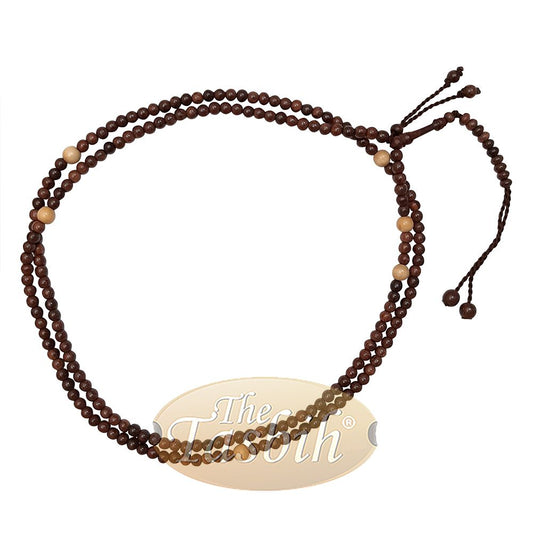 Naqshbandi Tasbih Tamarind Wood 4×6 mm Saucer 8 mm with Yellow Citrus Dividers