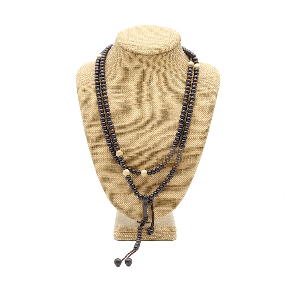 Naqshbandi Tasbih Tamarind Wood 4×7 mm Saucer 8 mm with Yellow Citrus Dividers