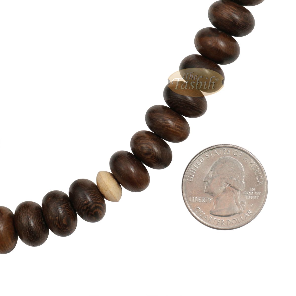 Limited Edition 12×7 mm Oval Beads Tijani Tariqah Dhikr Tasbih – Muslim Prayer Beads From Tamarind Wood In Gift Box