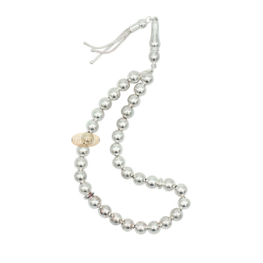 7 mm Sterling Silver Prayer Beads 33 Round Beads Divide Gift