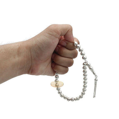 7 mm Sterling Silver Prayer Beads 33 Round Beads Divide Gift