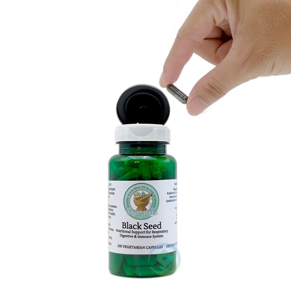 Worthy Herbs® Black Seed Vegetarian Soft-Gel Capsules – 100 ct