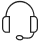 Headset icon representing customer support service at muslimmall.com